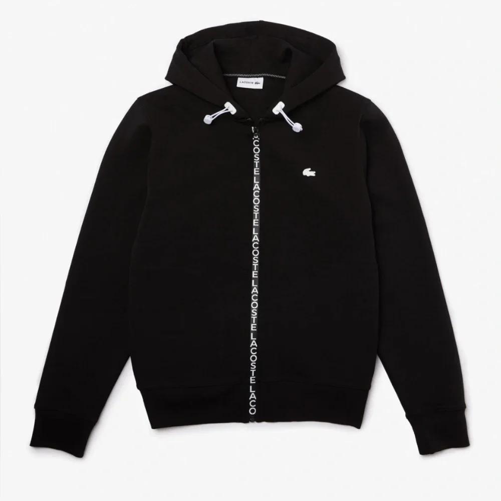 Lacoste Mens Men’s Cotton Blend Lettered Zip-Up Hoodie Sz L